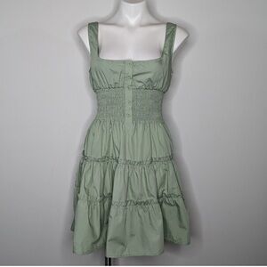 Emory Park Green Tiered Ruffled Mini Dress - Small